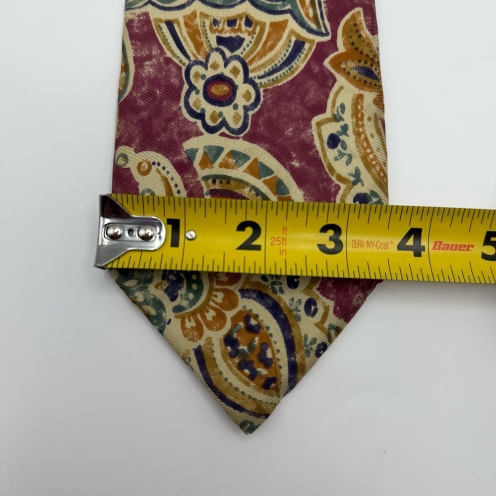 Vintage Architect 100% Italian Silk Men’s Neckties Floral Hearts - Picture 7 of 7